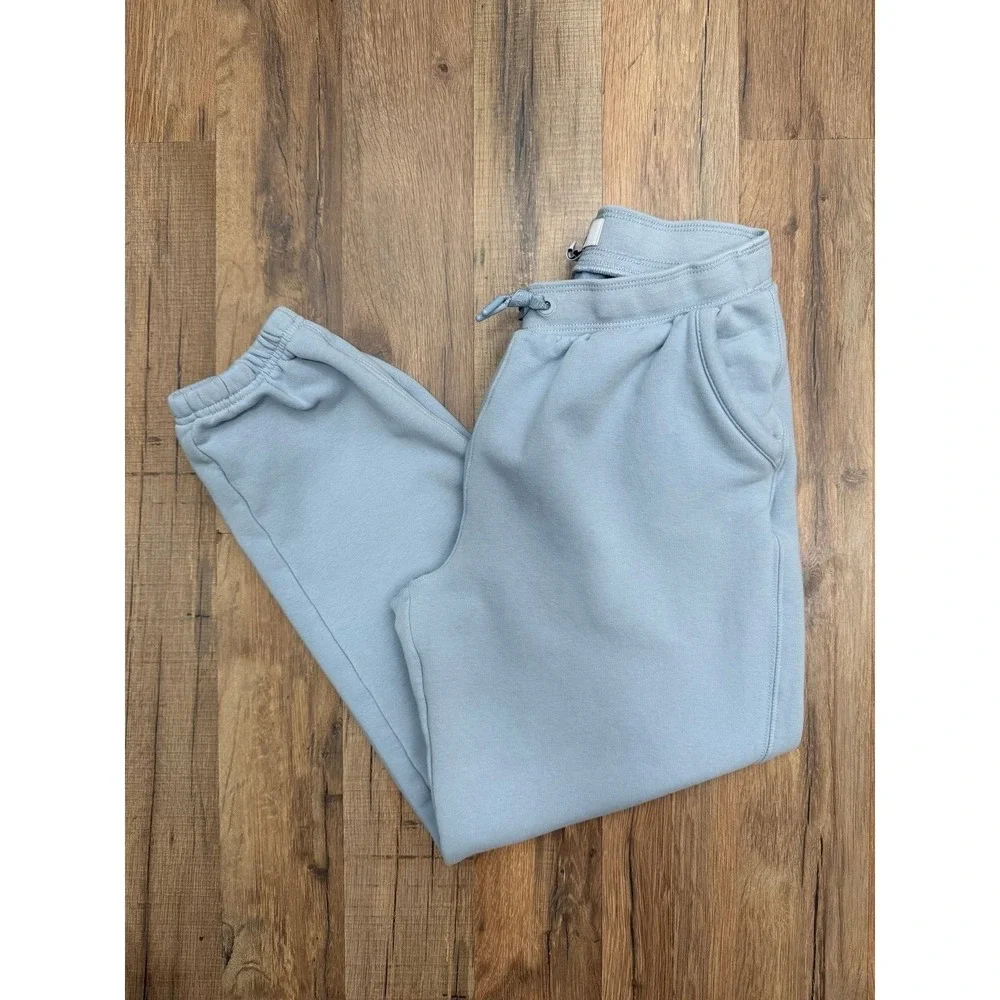 Athleta Girl Retroactive Jogger Pants Youth Large 12 Blue Fleece Lined